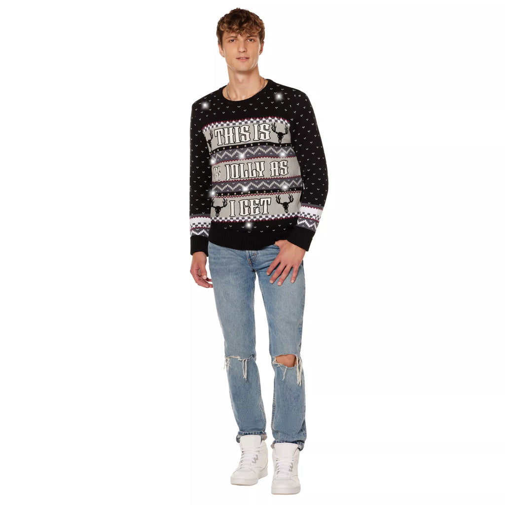 This Is as Jolly as I Get Light-Up Christmas Sweater