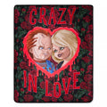 Chucky and Tiffany Crazy in Love Fleece Blanket