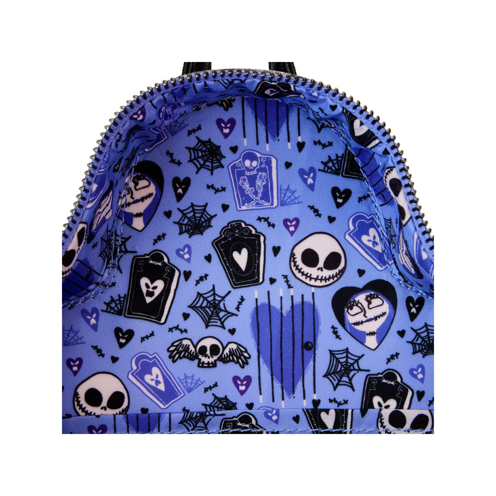 Loungefly Jack Skellington and Sally Gravestone Mini Backpack - The Nightmare Before Christmas