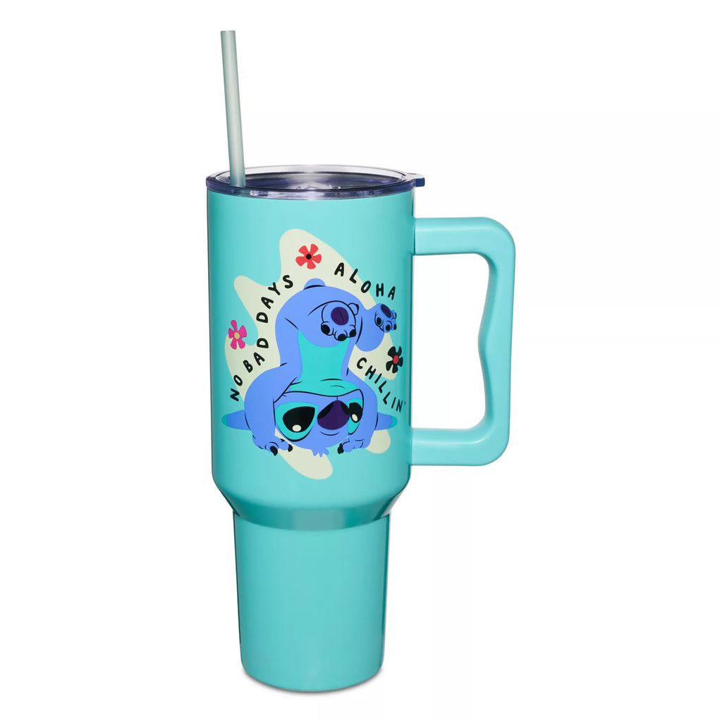 Aloha Stitch Travel Tumbler with Straw 40 oz. - Lilo & Stitch