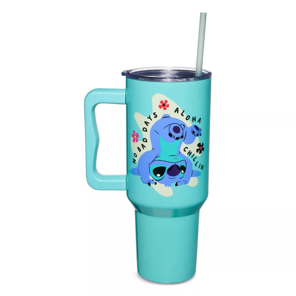 Aloha Stitch Travel Tumbler with Straw 40 oz. - Lilo & Stitch