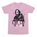 Pink Ghost Face Let's Watch Scary Movies T Shirt
