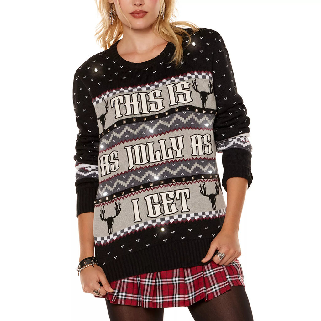 This Is as Jolly as I Get Light-Up Christmas Sweater