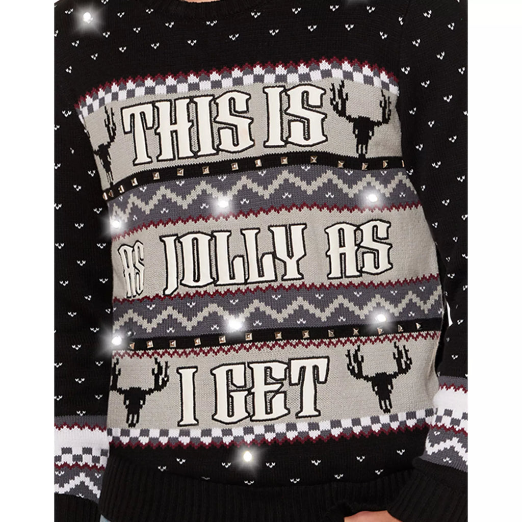 This Is as Jolly as I Get Light-Up Christmas Sweater