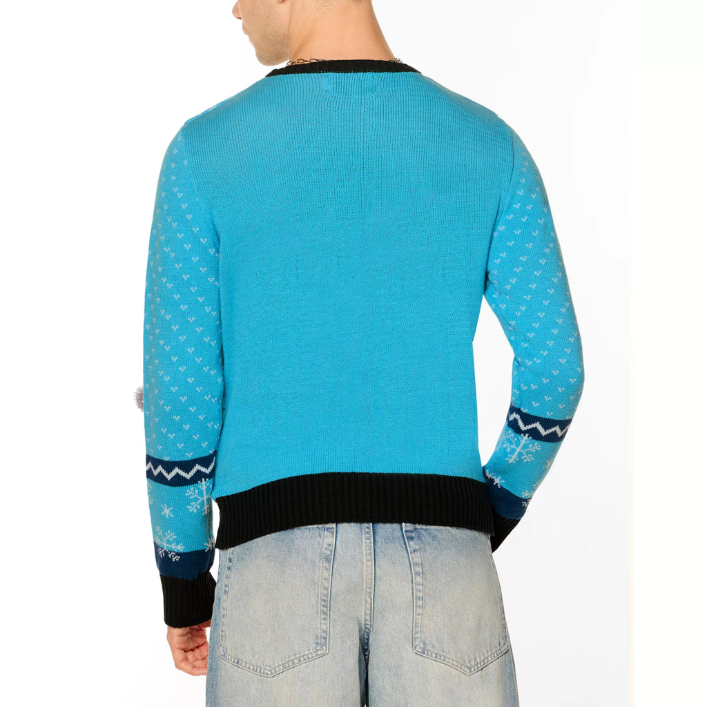 Light-Up Blue Narwhal Christmas Sweater - Elf