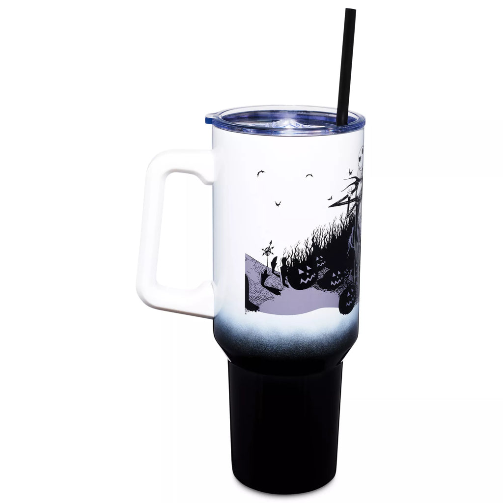 The Nightmare Before Christmas Jack Skellington Travel Tumbler with Straw - 40 oz.