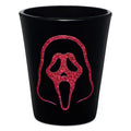 Black and Pink Ghost Face Glitter Shot Glass - 2 oz.