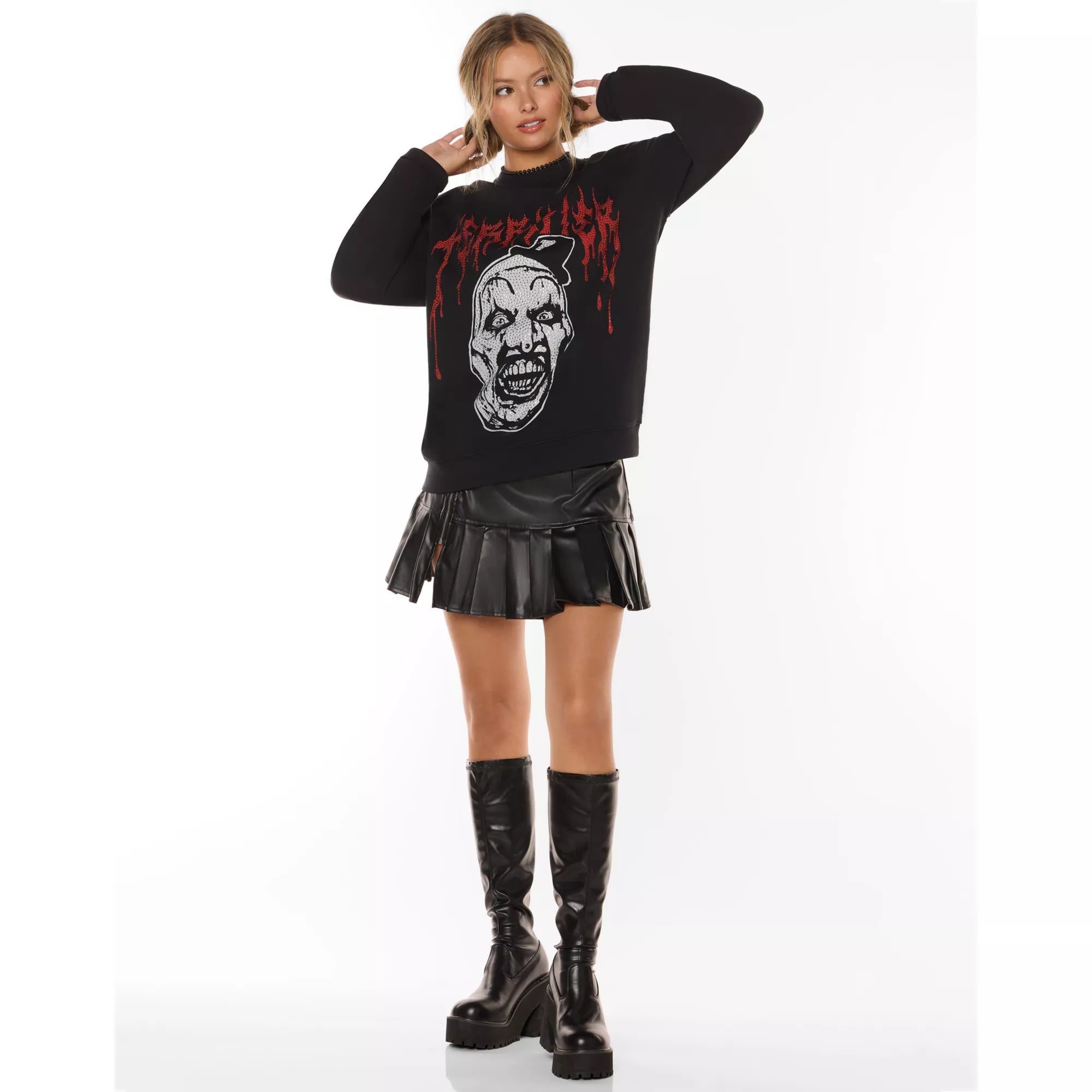 Terrifier Rhinestone Crewneck Sweatshirt
