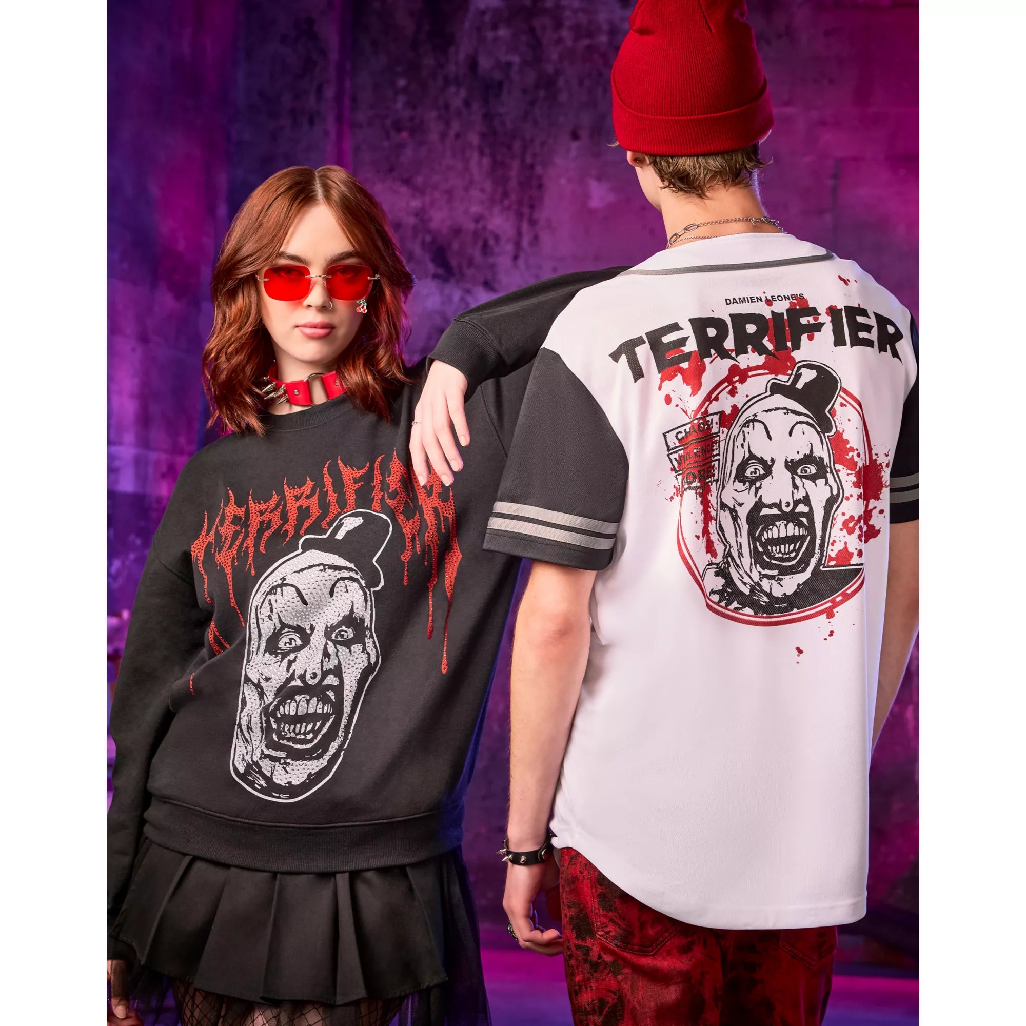 Terrifier Rhinestone Crewneck Sweatshirt