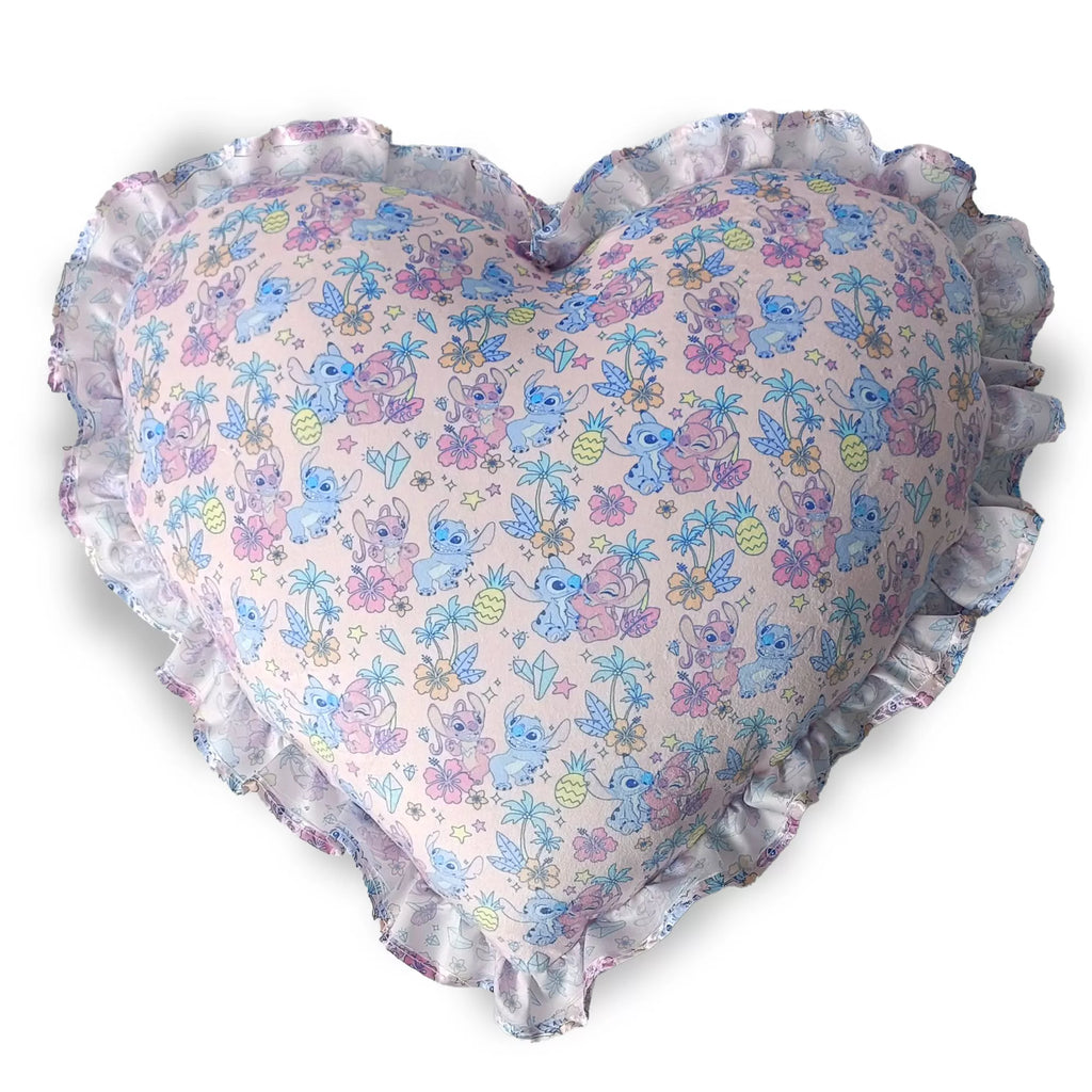 Lilo & Stitch Alien Love Heart Shaped Cloud Pillow