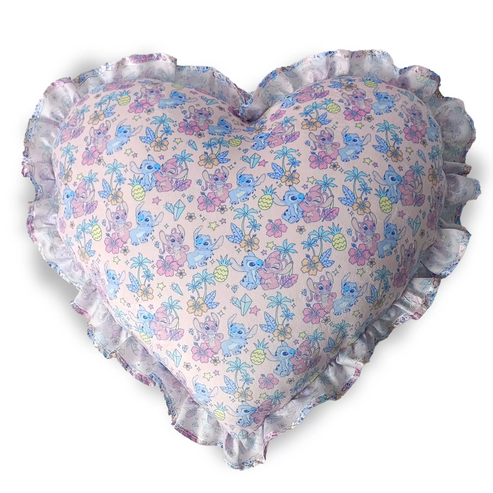 Lilo & Stitch Alien Love Heart Shaped Cloud Pillow