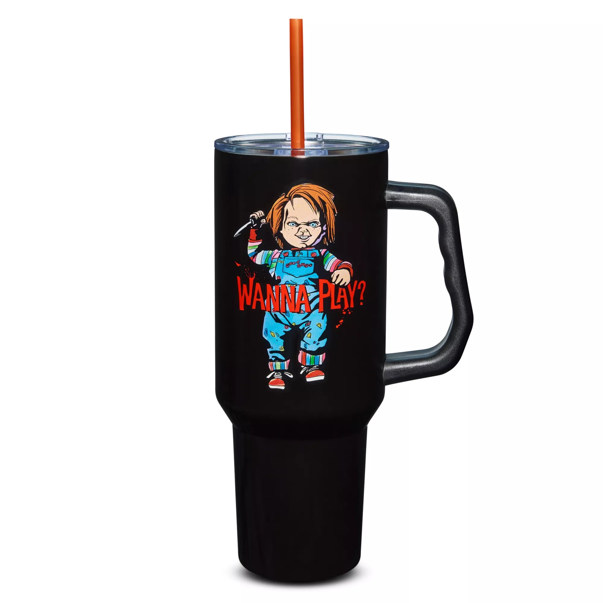 Chucky Wanna Play Travel Tumbler with Straw - 40 oz.