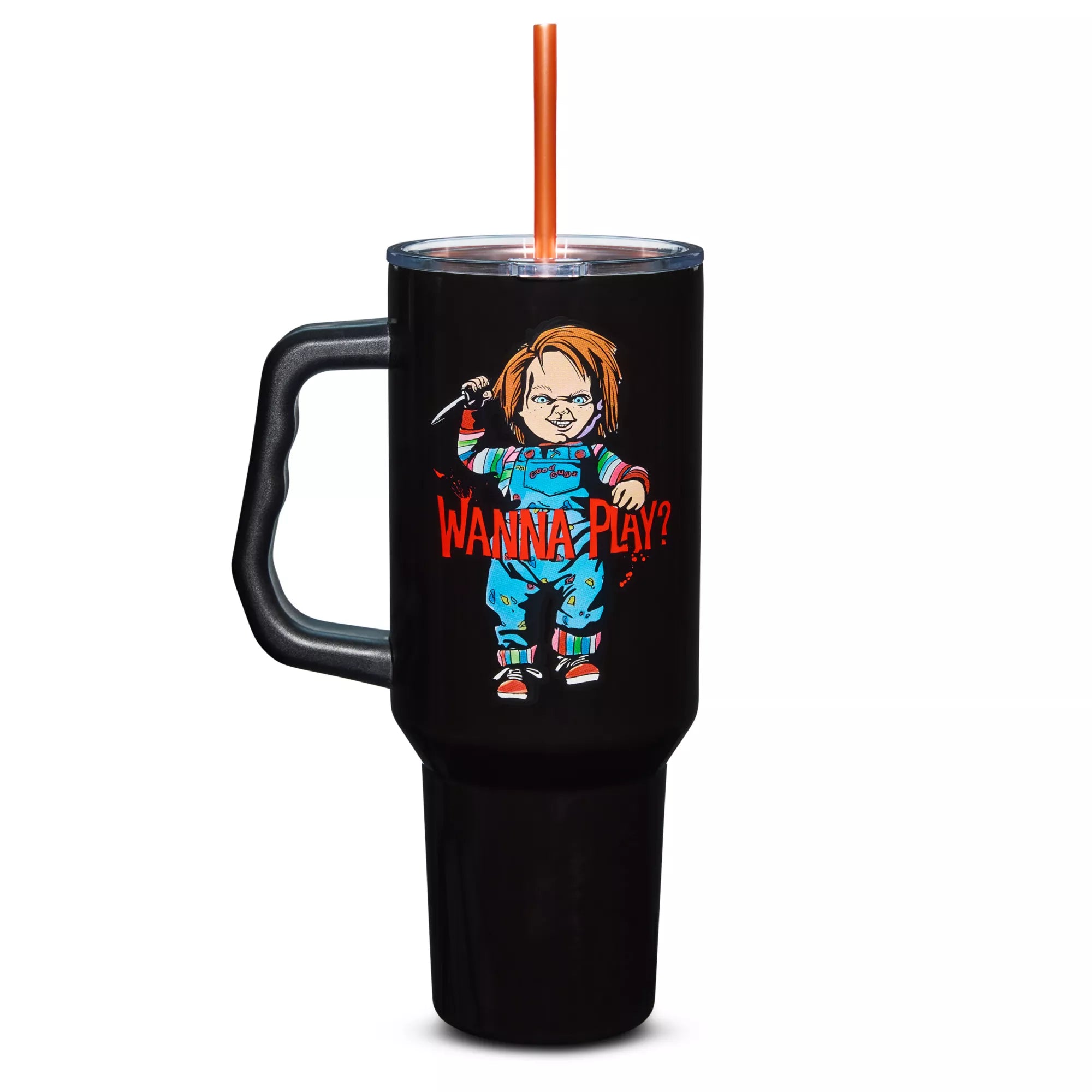 Chucky Wanna Play Travel Tumbler with Straw - 40 oz.