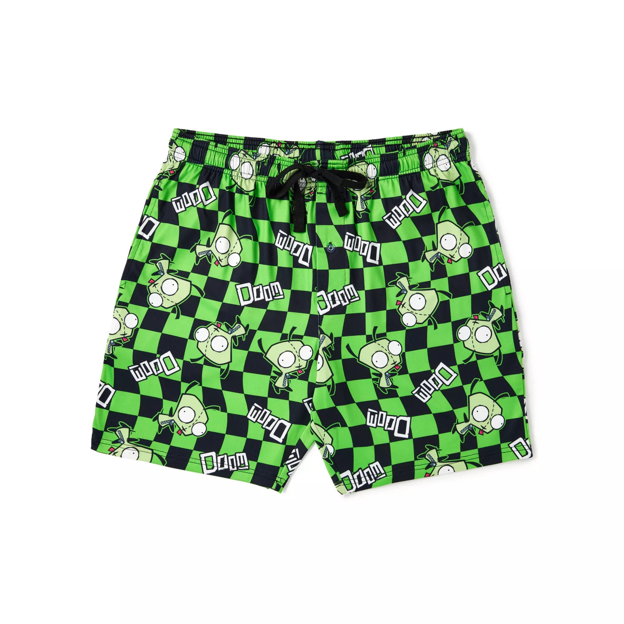 GIR Checkered Lounge Shorts - Invader Zim