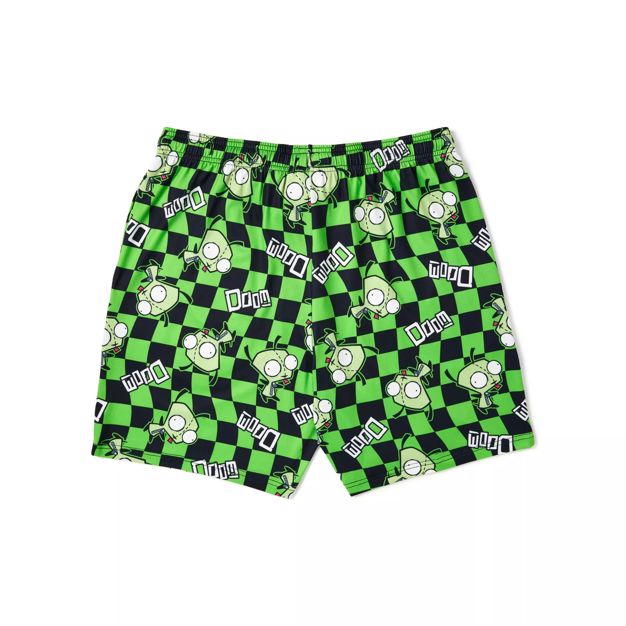 GIR Checkered Lounge Shorts - Invader Zim