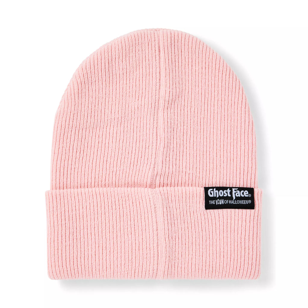 Pink Guess Who Cuff Beanie Hat - Ghost Face