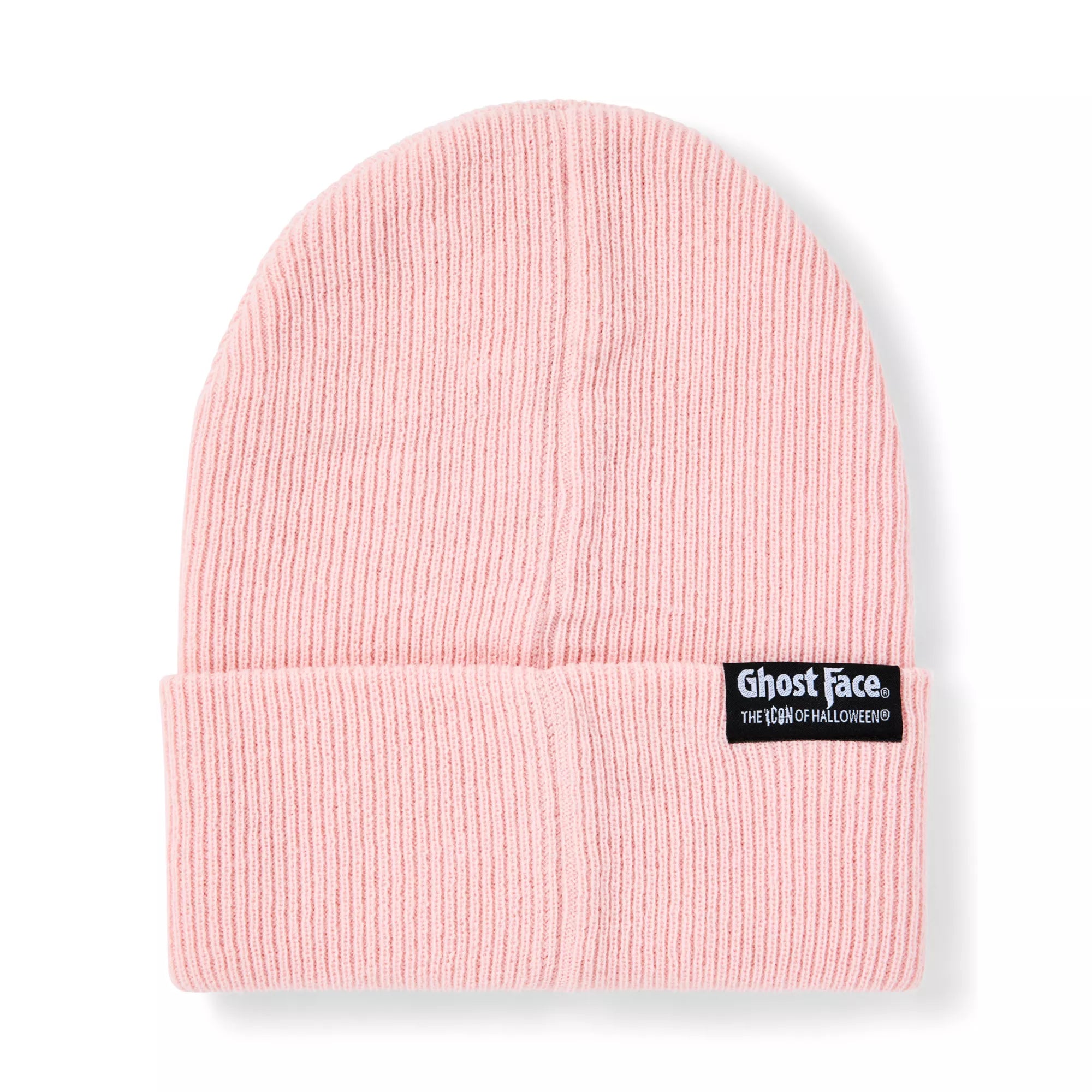 Pink Guess Who Cuff Beanie Hat - Ghost Face