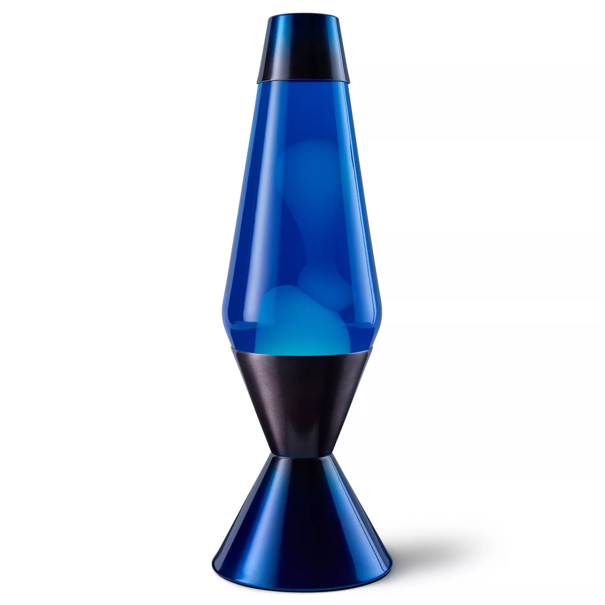 16.3 Inch Metallic Gray and Blue Lava Lamp
