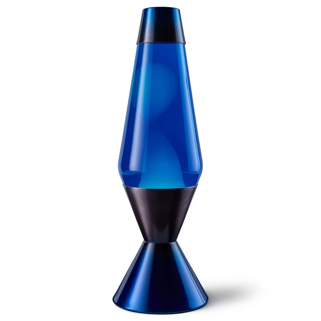 16.3 Inch Metallic Gray and Blue Lava Lamp
