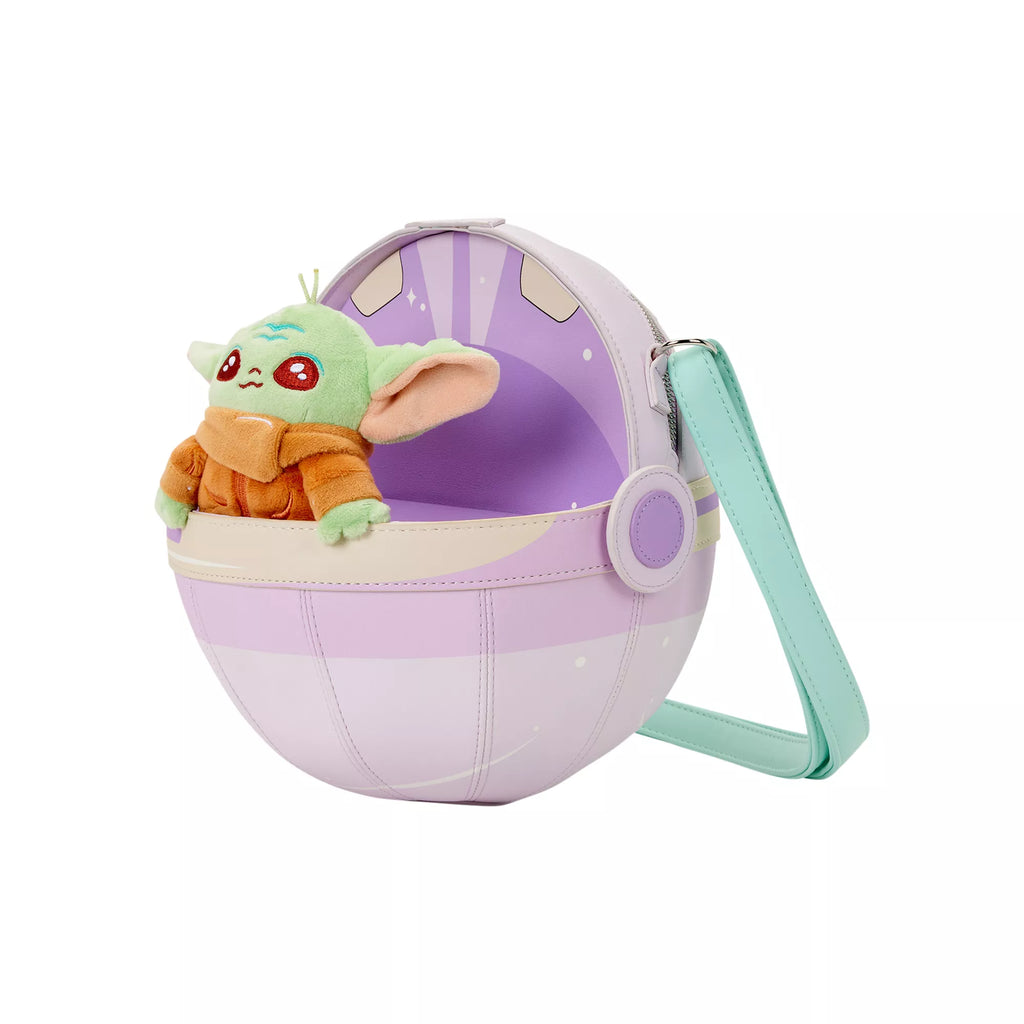 Loungefly Grogu Hover Pram Plush Crossbody Bags - The Mandalorian