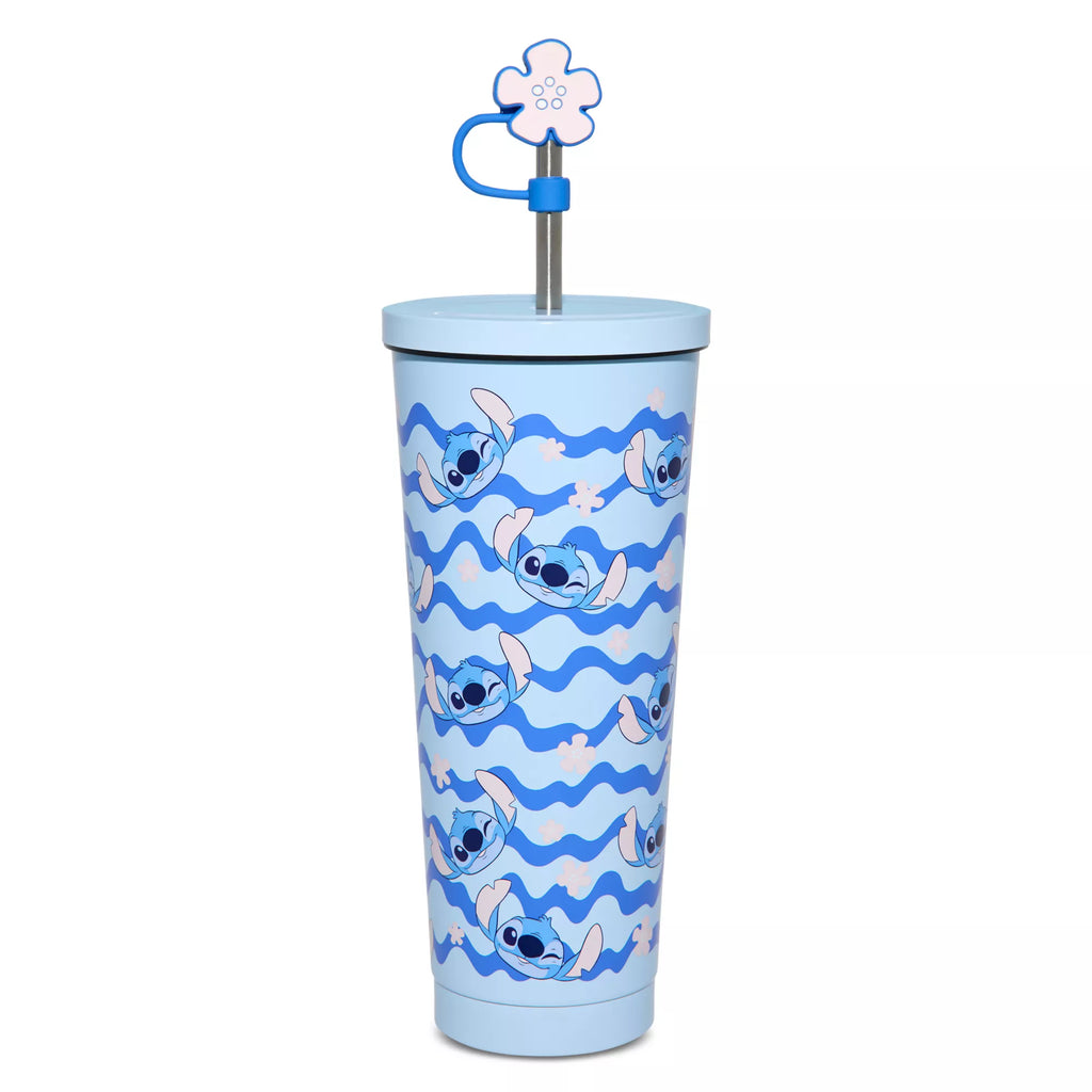Stitch Flower Cup with Straw and Topper 24 oz. - Lilo & Stitch