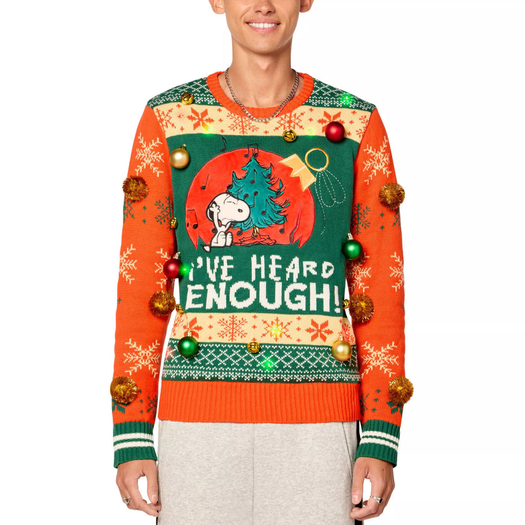 Light-Up Snoopy I've Heard Enough Christmas Sweater - The Peanuts