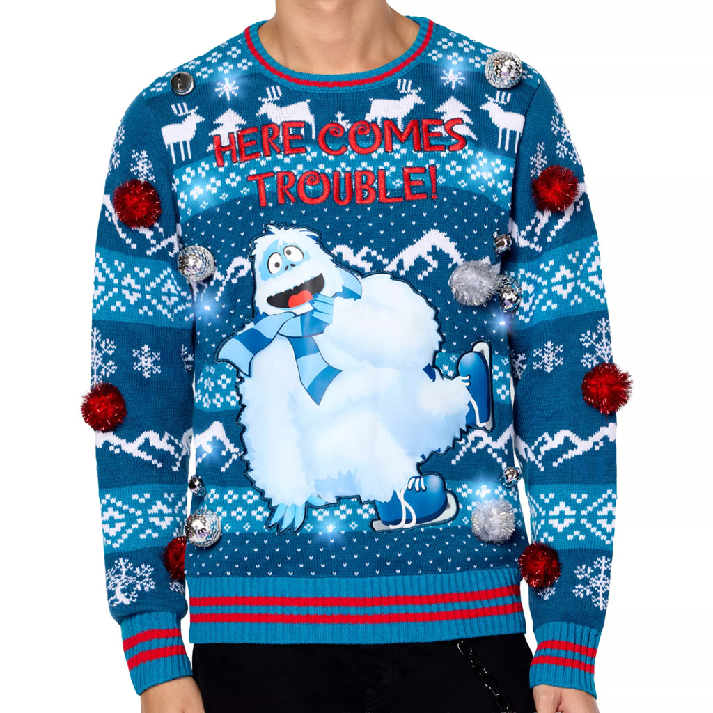 Bumble Here Comes Trouble Christmas Sweater - Rudolph the Red Nosed Reindeer
