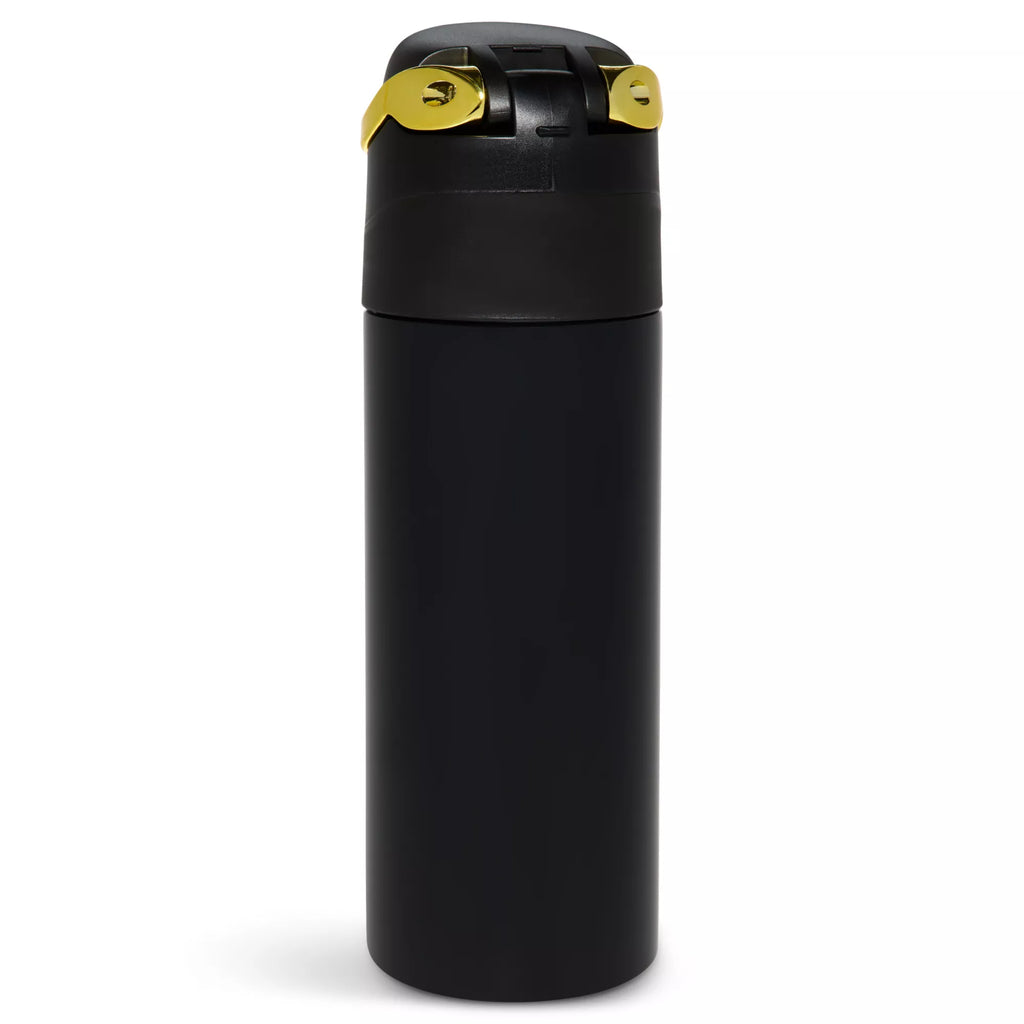 Jack Skellington Black and Yellow Flip Top Water Bottle 24 oz. - The Nightmare Before Christmas