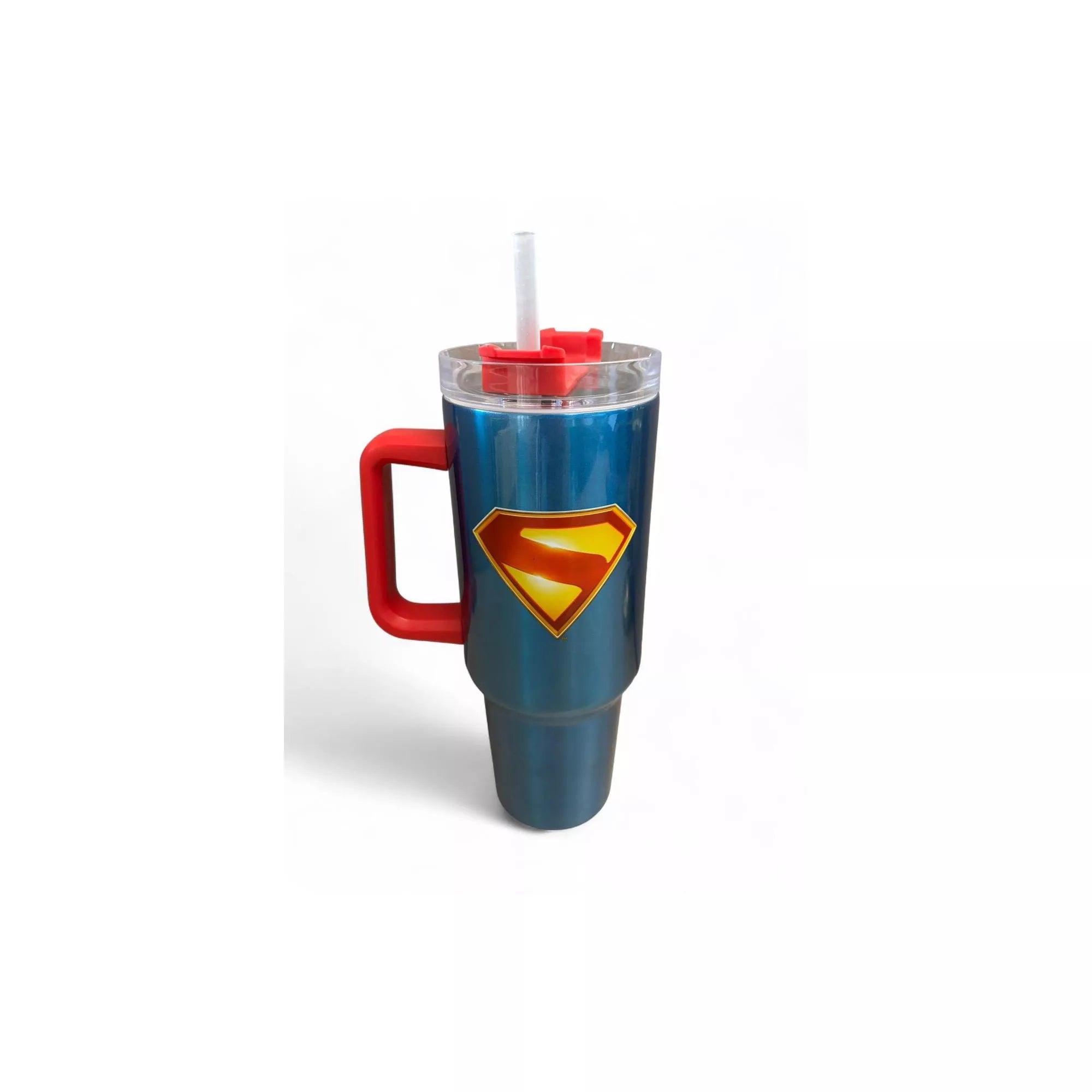 Superman 2025 Logo Travel Tumbler with Straw - 40 oz.