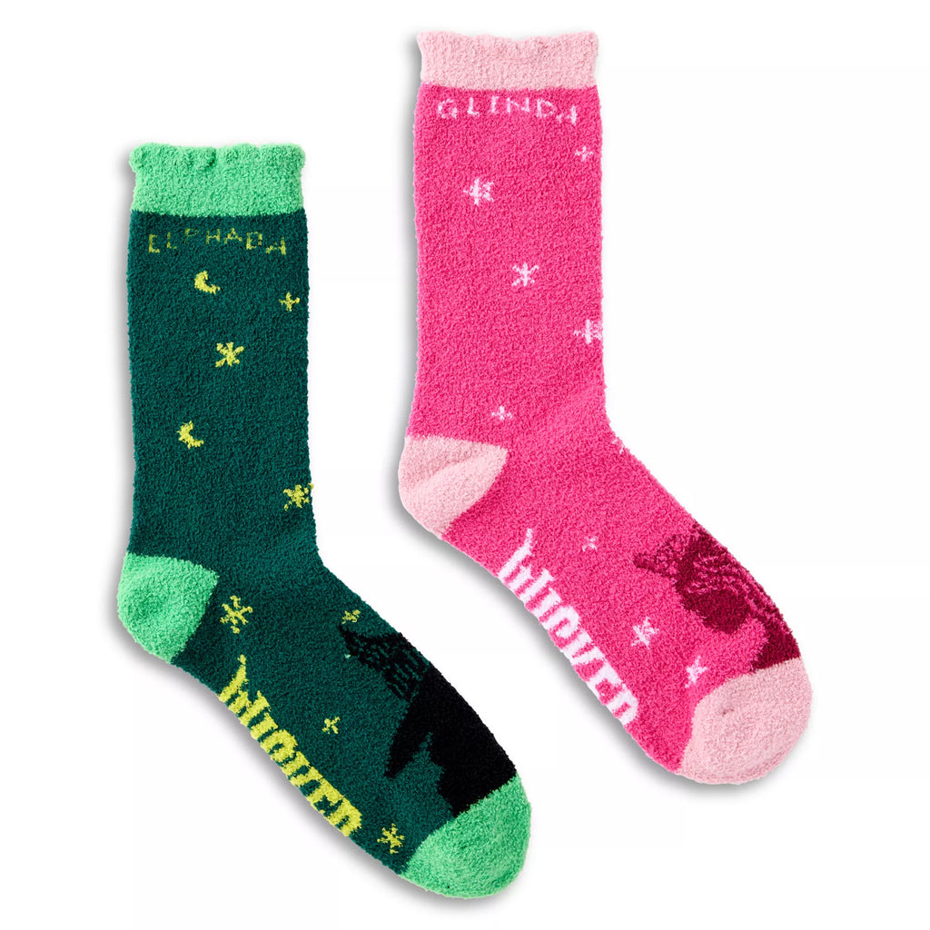Wicked Glinda and Elphaba Plush Crew Socks - 2 Pair
