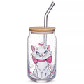 Marie Glass Cup with Straw 16 oz. - Aristocats