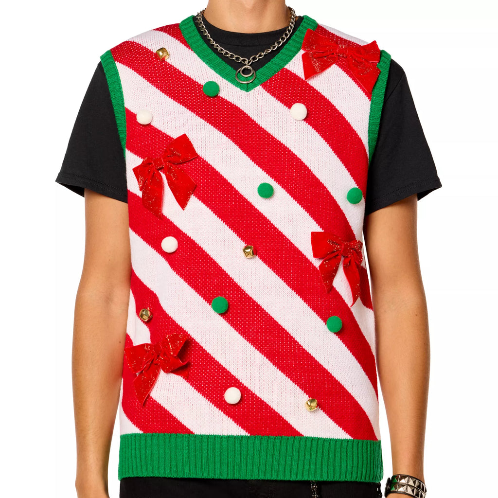 Bow and Bell Christmas Sweater Vest
