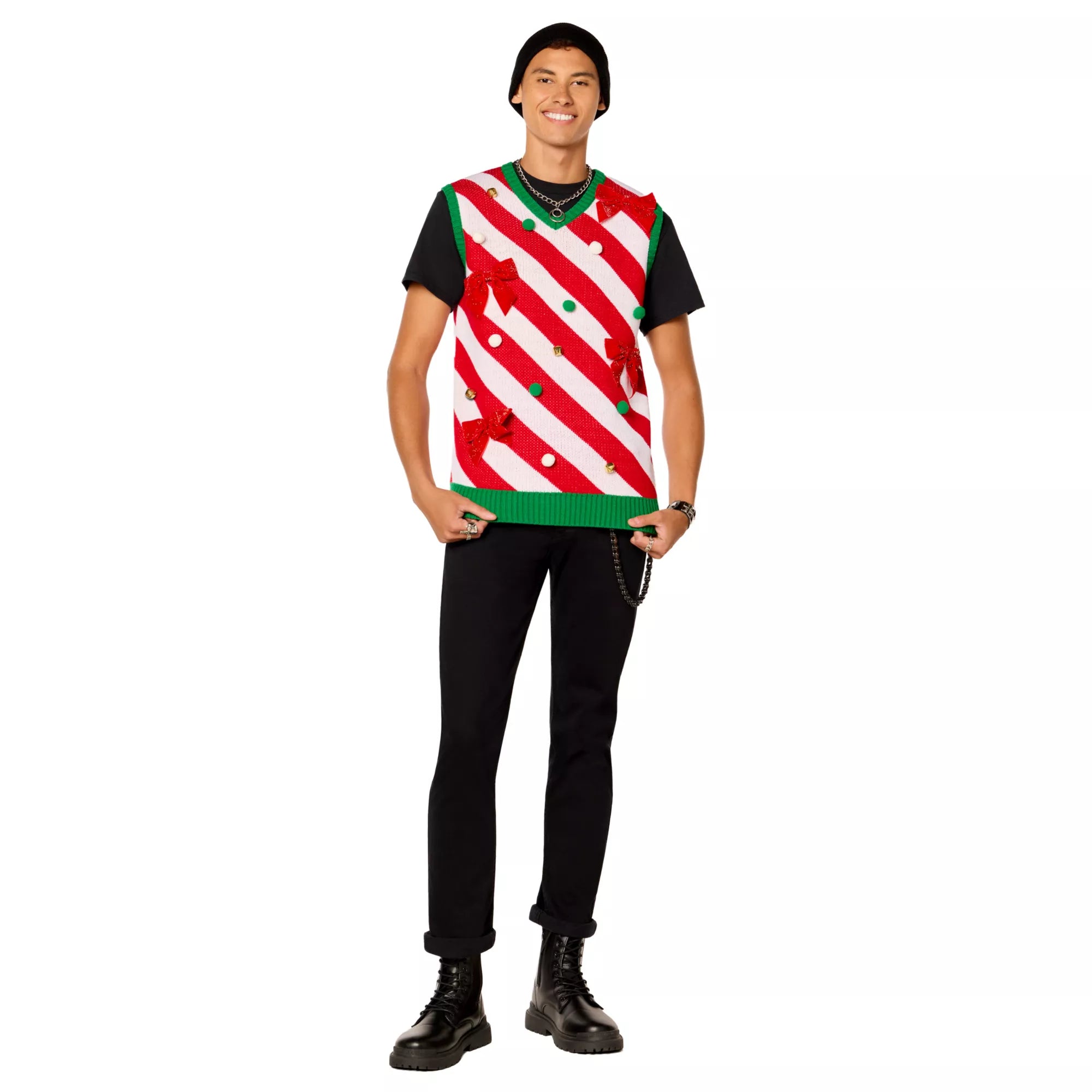 Bow and Bell Christmas Sweater Vest