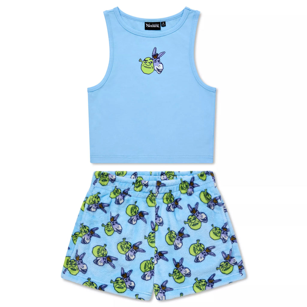Shrek and Donkey Tank Top and Shorts Set - Shrek