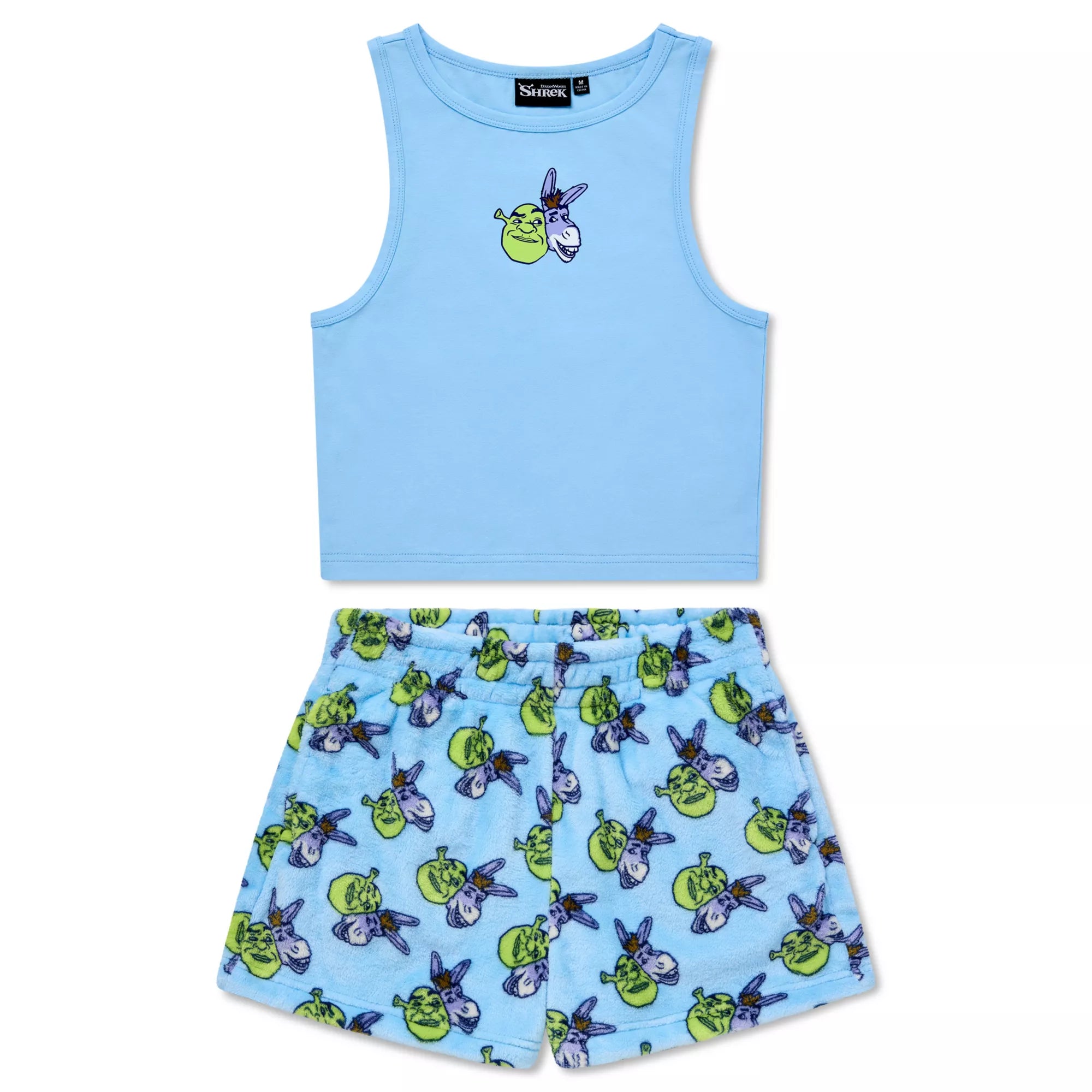 Shrek and Donkey Tank Top and Shorts Set - Shrek