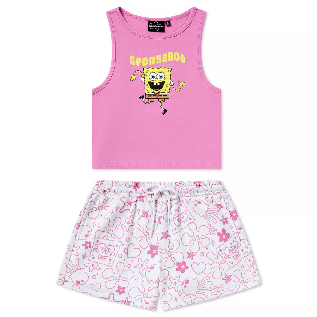 SpongeBob SquarePants Pink Tank Top and Shorts Set