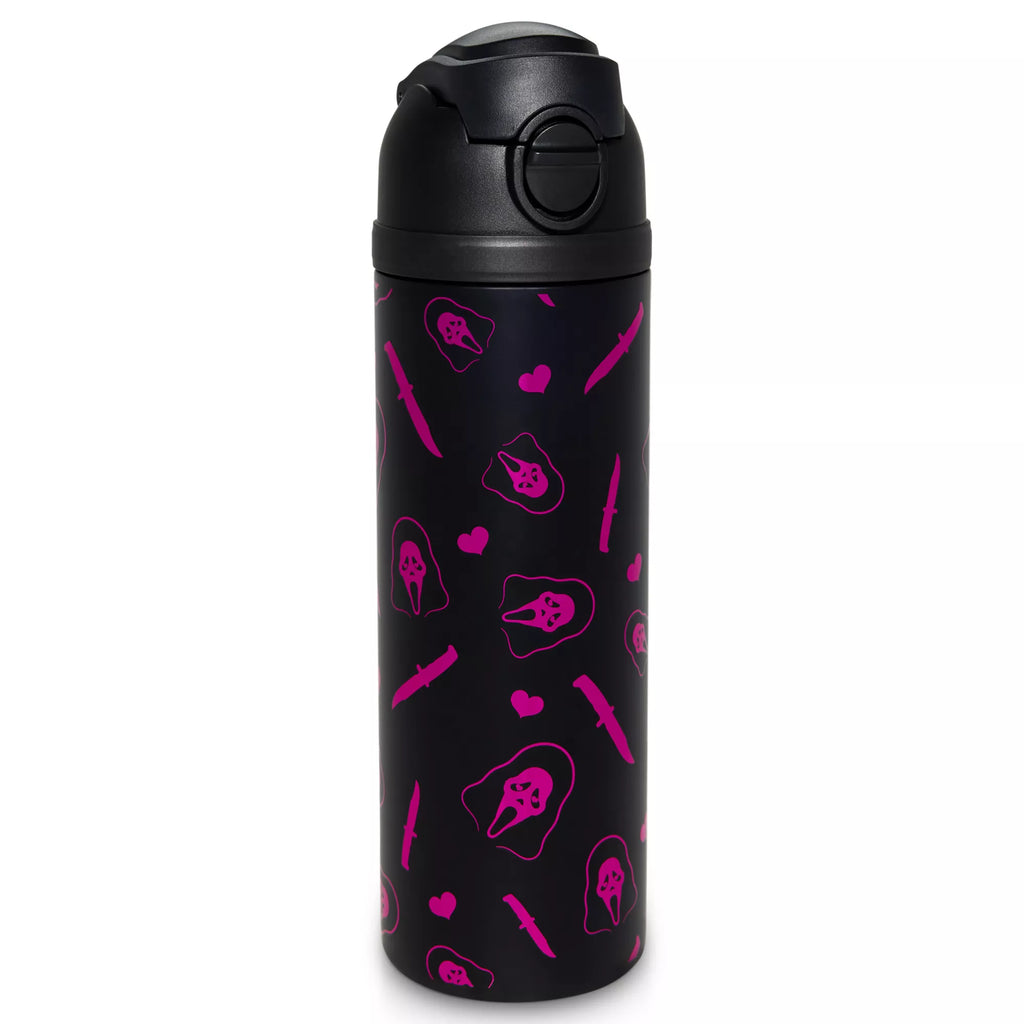 Ghost Face Heart Print Water Bottle - 24 oz.