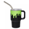 Green Drip Rhinestone Mini Travel Tumbler with Straw - 3 oz.