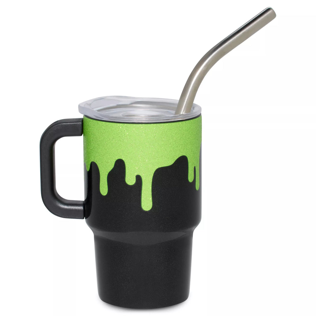 Green Drip Rhinestone Mini Travel Tumbler with Straw - 3 oz.