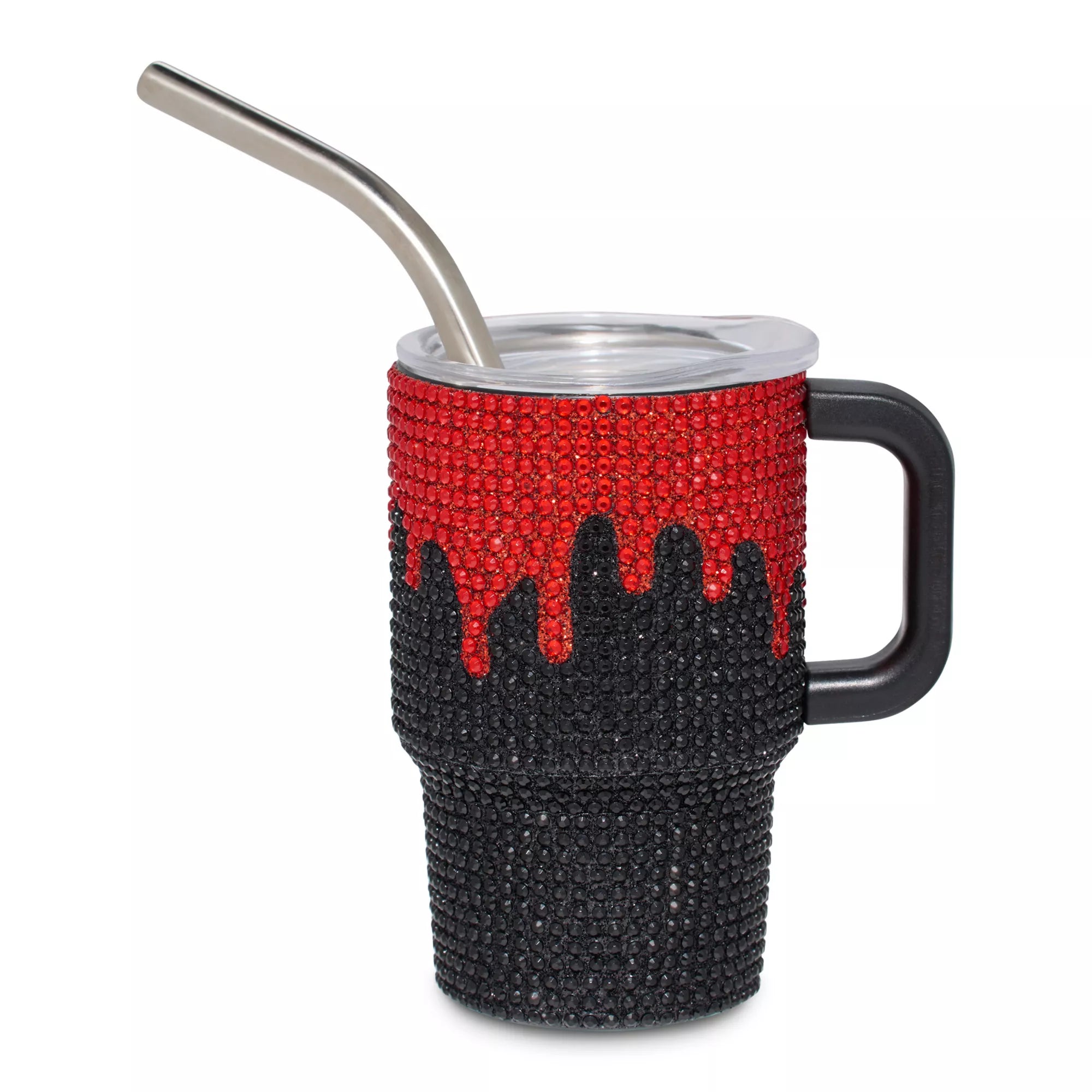 Blood Drip Rhinestone Mini Travel Tumbler with Straw - 3 oz.
