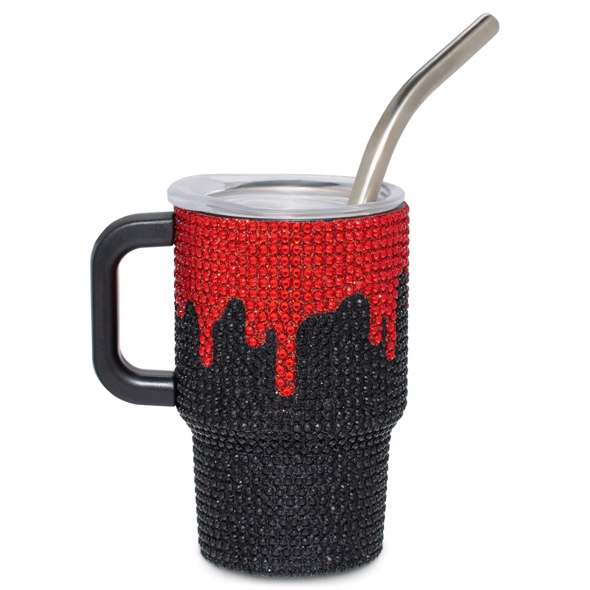 Blood Drip Rhinestone Mini Travel Tumbler with Straw - 3 oz.