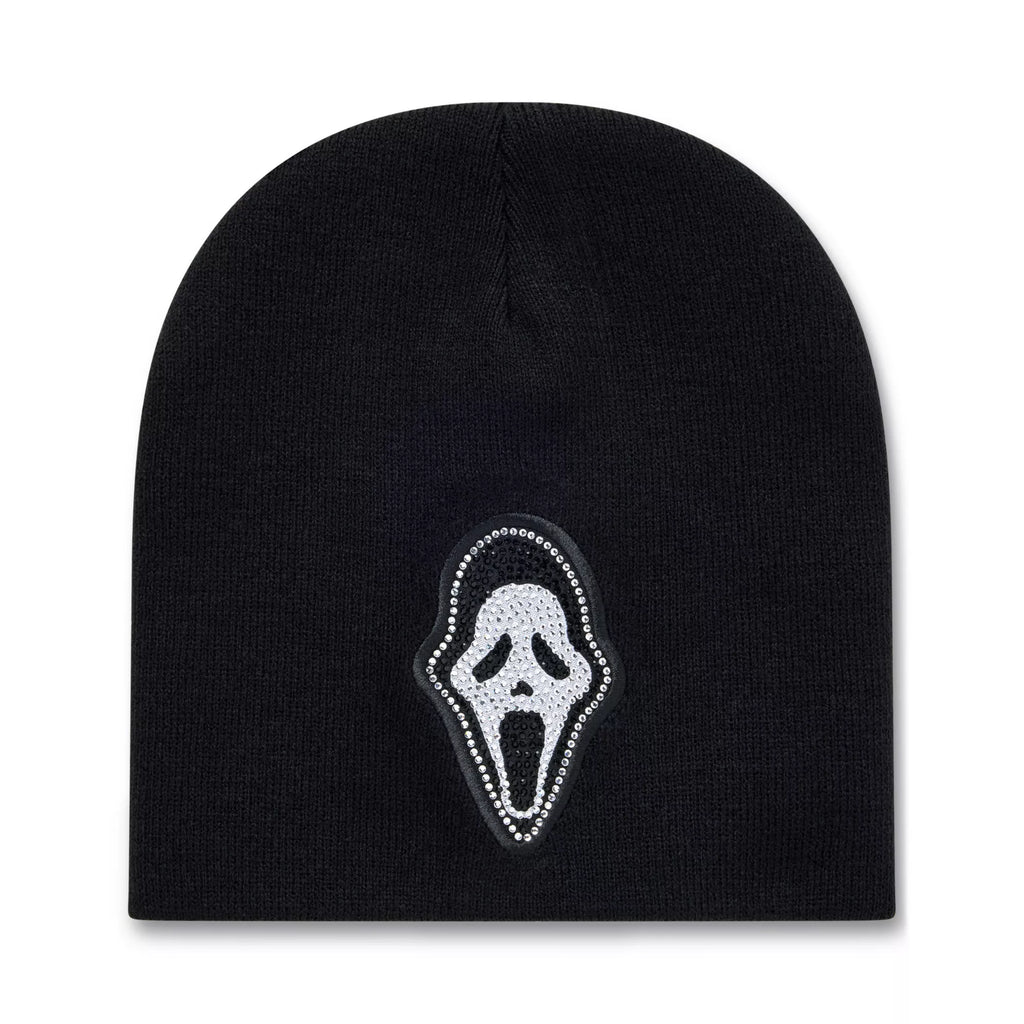 Ghost Face Rhinestone Beanie Hat