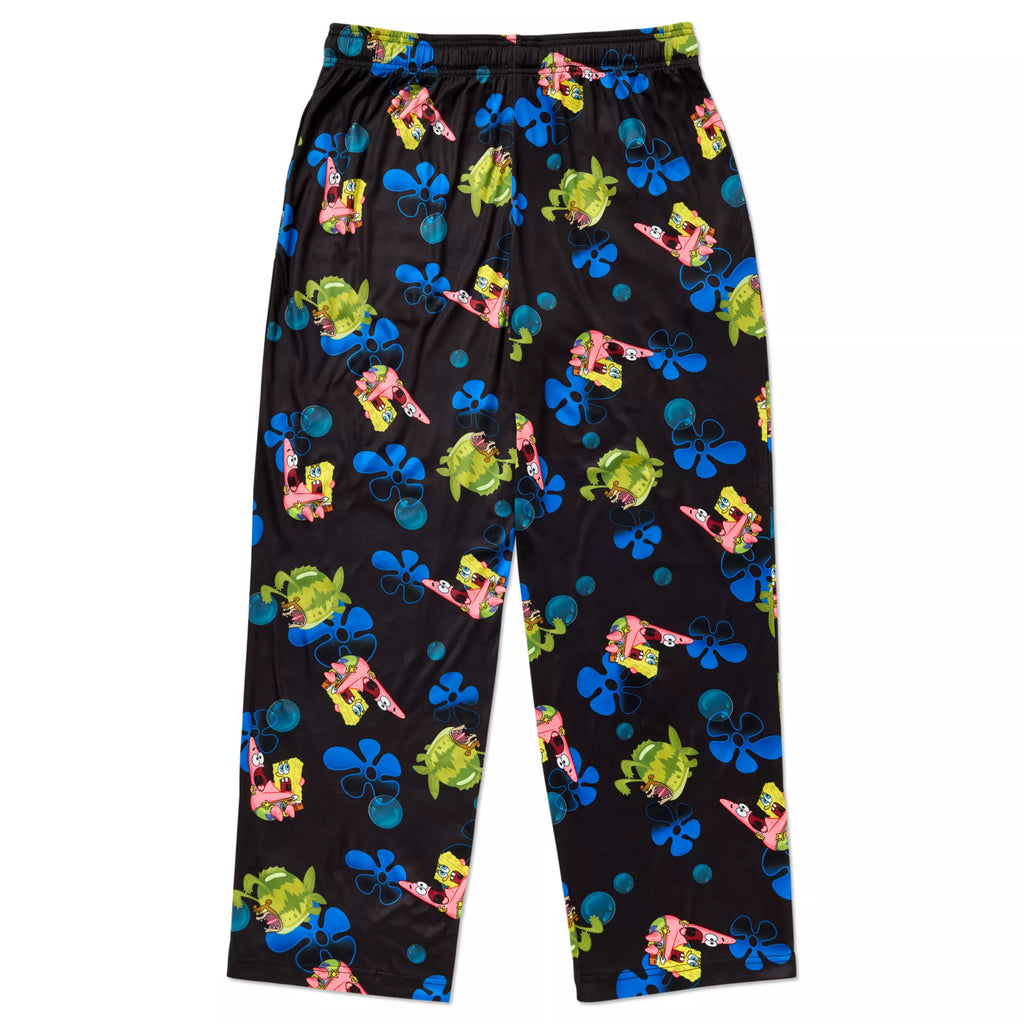 SpongeBob SquarePants Sea Bear Blue Flower Lounge Pants