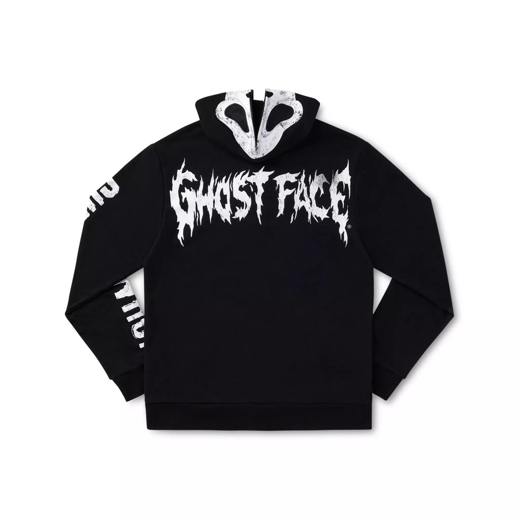 Ghost Face Zip-Up Mask Hoodie