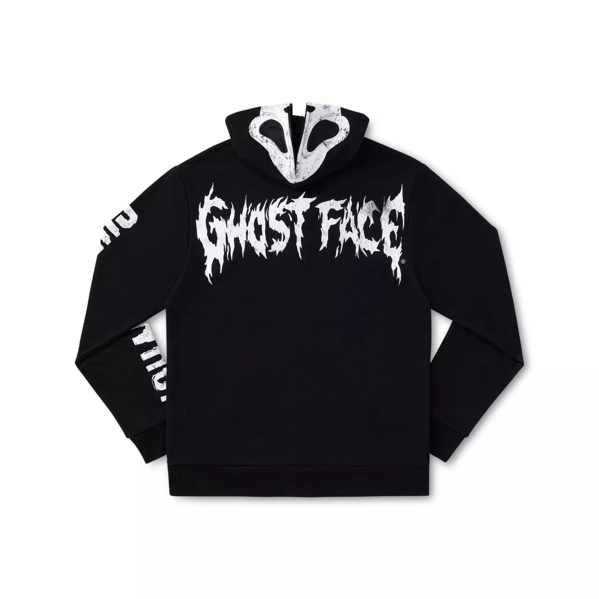 Ghost Face Zip-Up Mask Hoodie