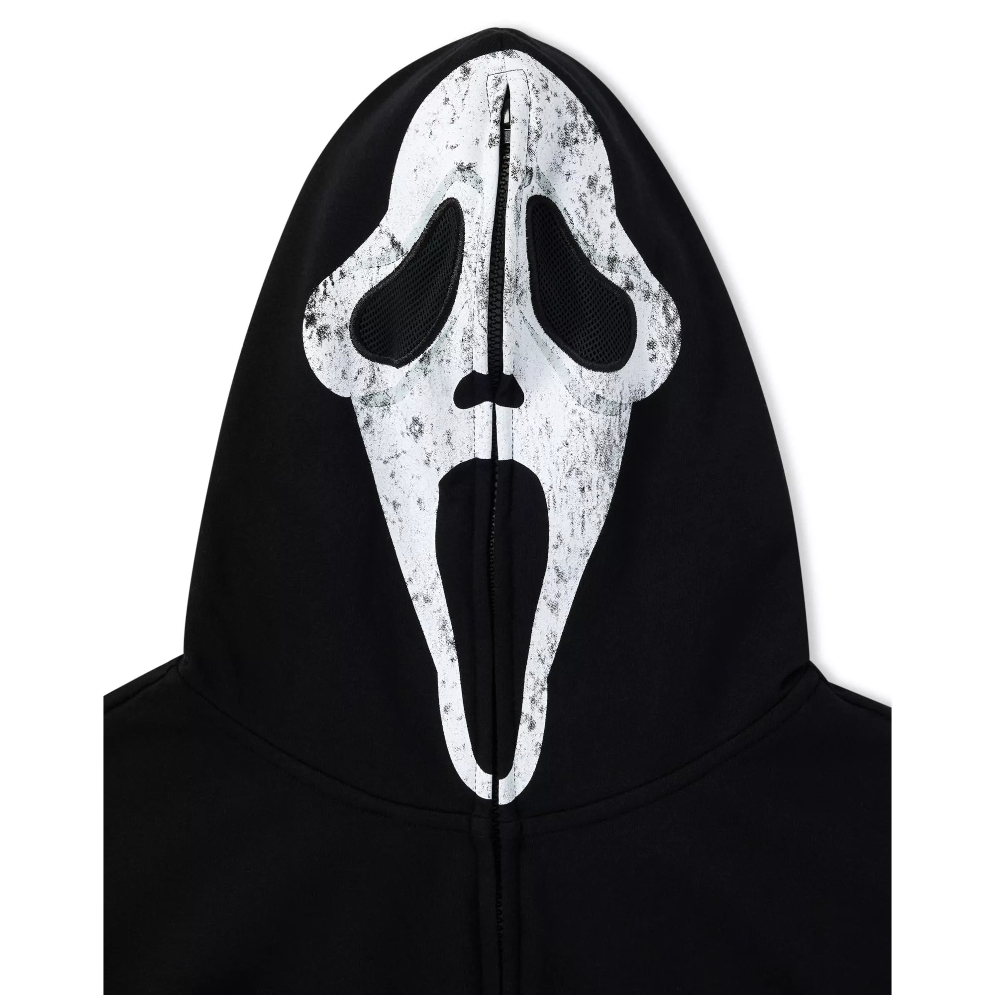 Ghost Face Zip-Up Mask Hoodie