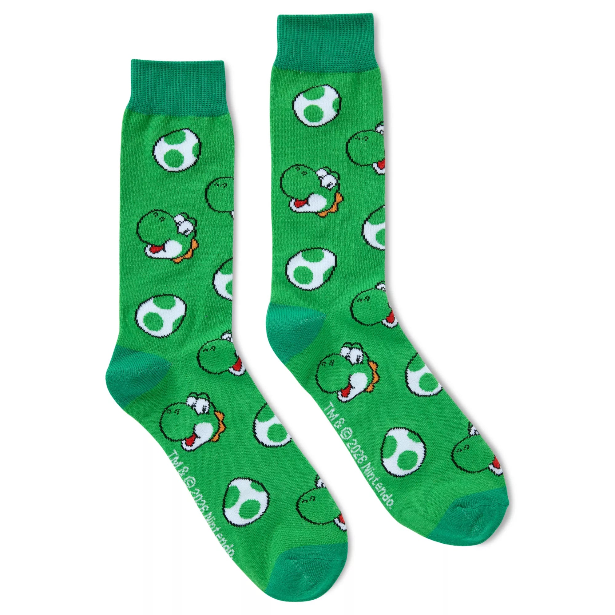 Mario & Yoshi Crew Socks 2 Pack - Nintendo