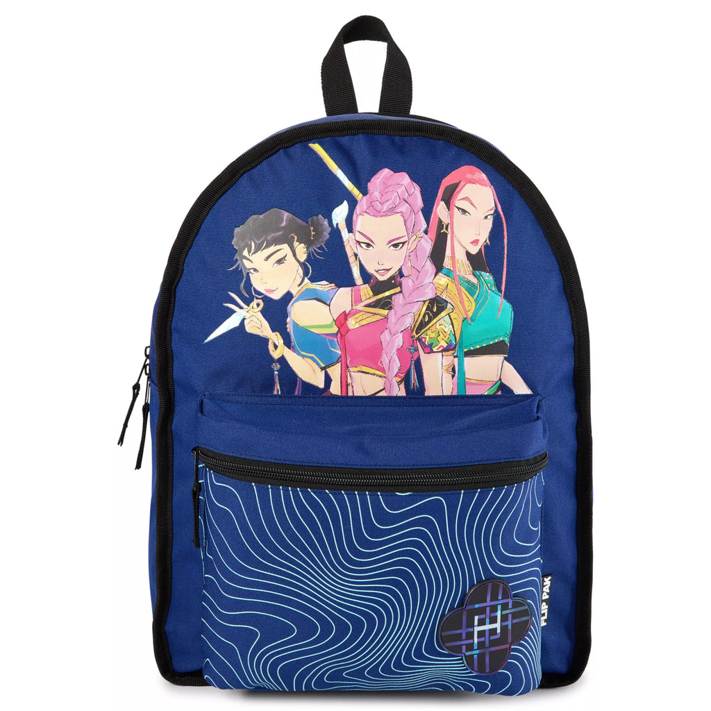 Flip Pak KPop Demon Hunters Saja Boys & Huntr/x Reversible Backpack