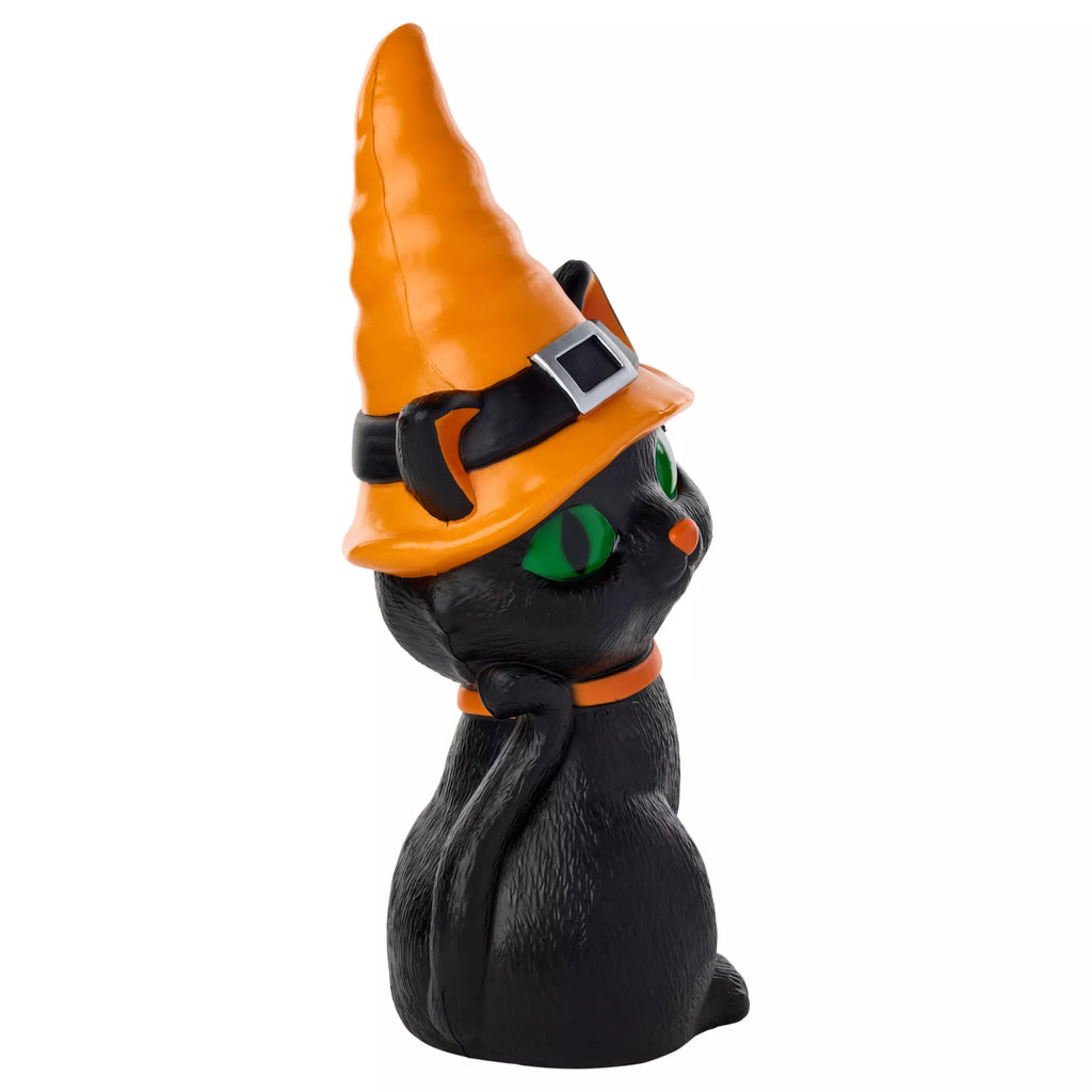 9.6" Light-Up Blow Mold Witch Cat