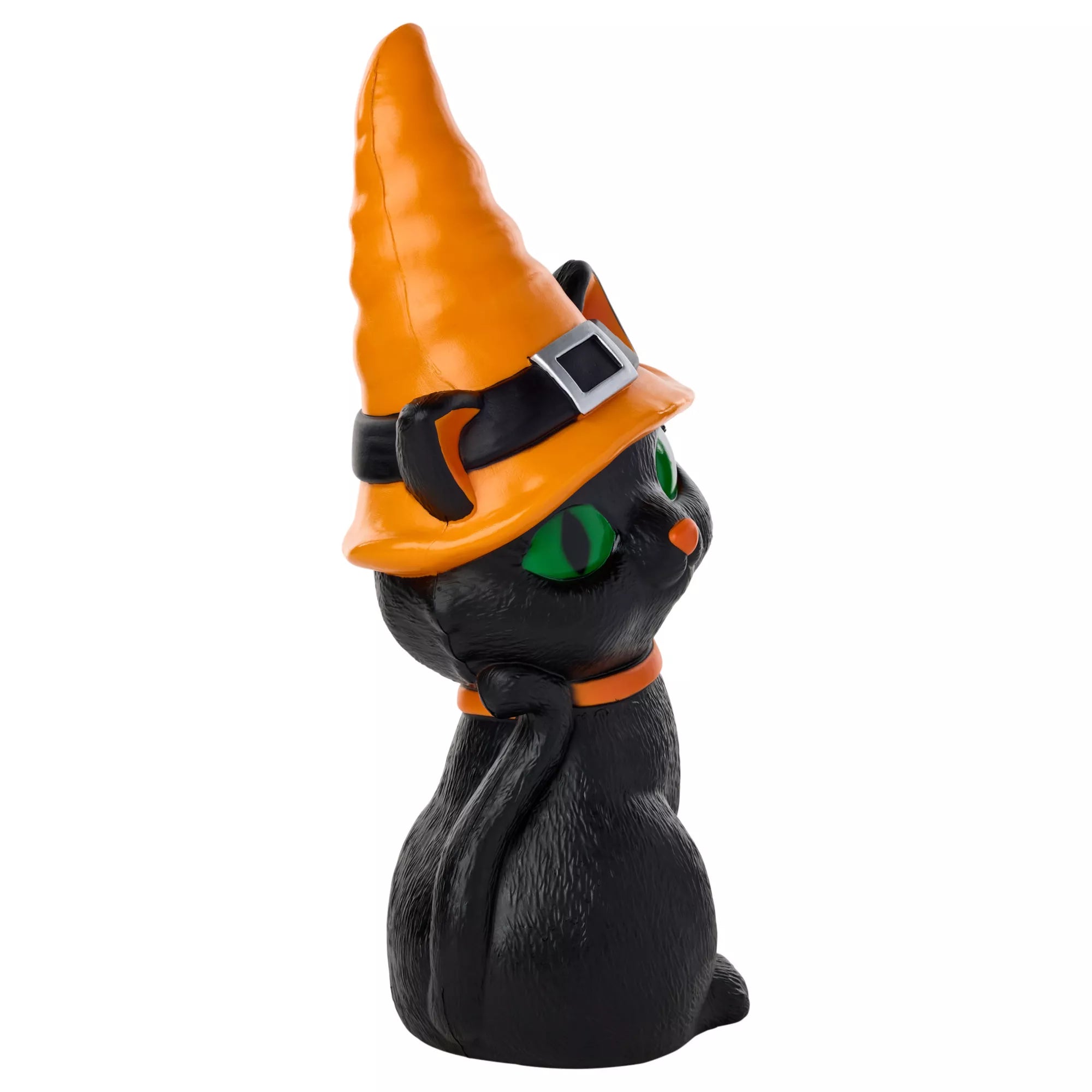 9.6" Light-Up Blow Mold Witch Cat